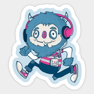 Funky Monster Beats Sticker